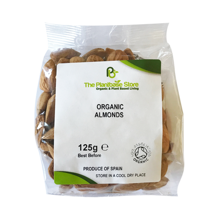 The Plantbase Store Organic Almonds Natural Whole 125g - Longdan Online Supermarket