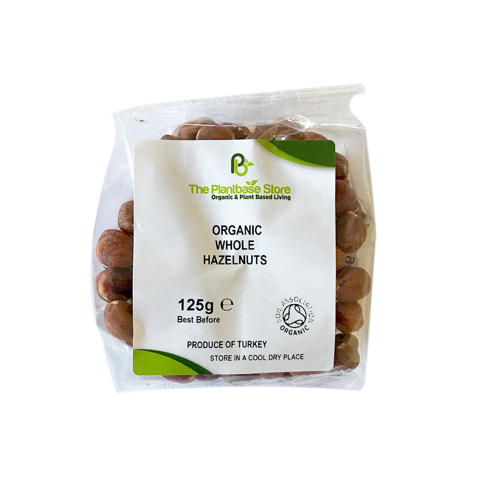 The Plantbase Store Organic Hazelnuts Whole Raw 125g - Longdan Online Supermarket