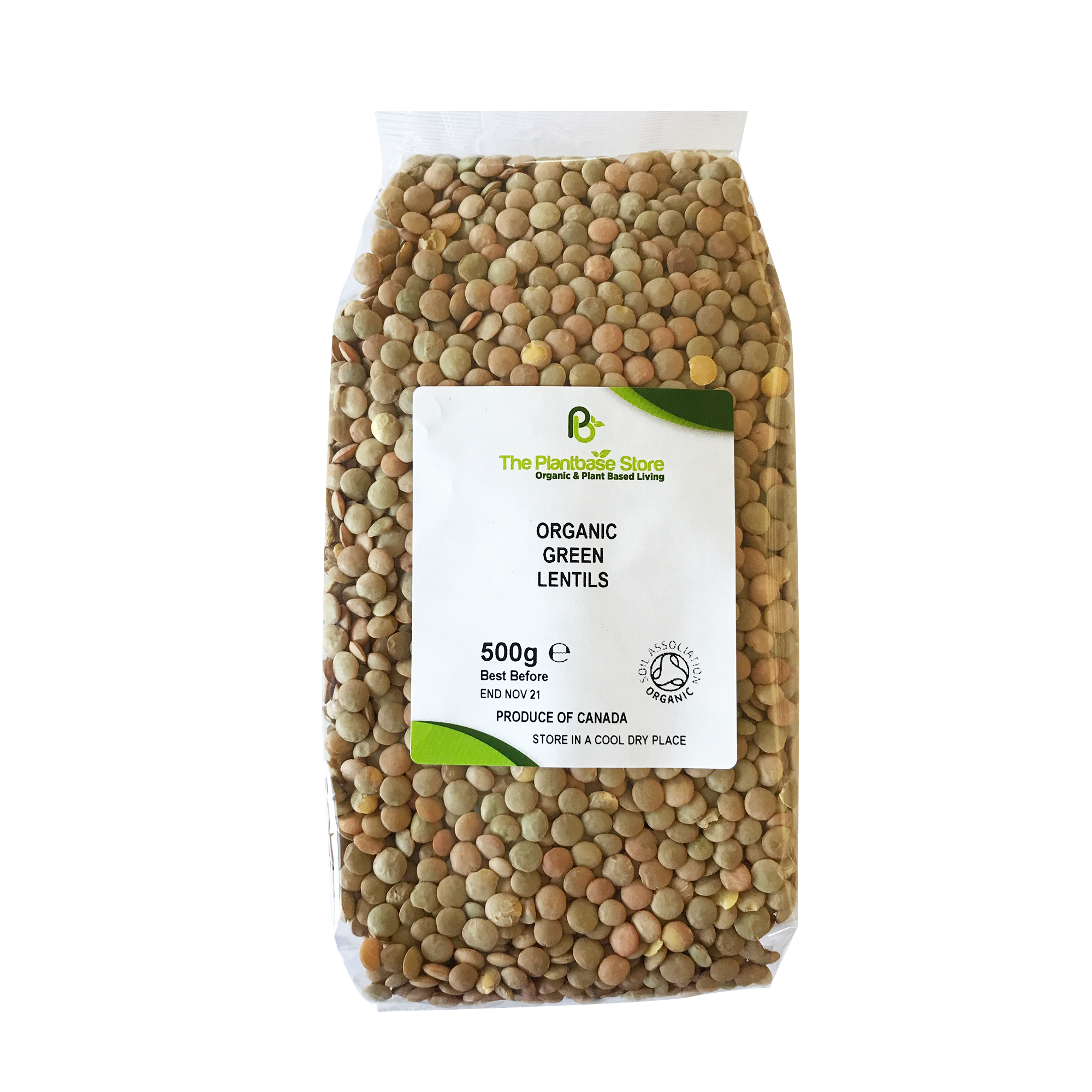 The Plantbase Store Organic Lentils Green 500g - Longdan Online Supermarket