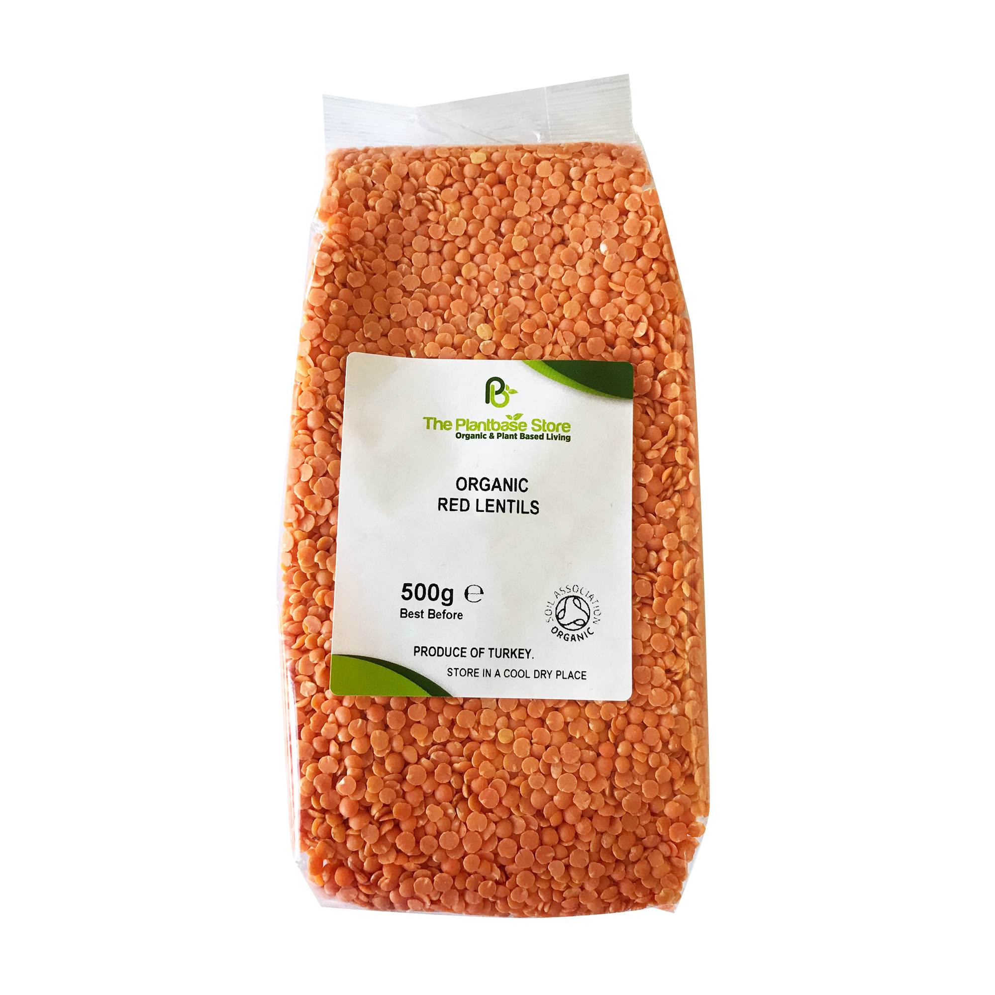 The Plantbase Store Organic Lentils Red Split 500g - Longdan Online Supermarket