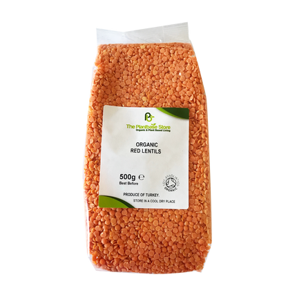 The Plantbase Store Organic Lentils Red Split 500g - Longdan Online Supermarket