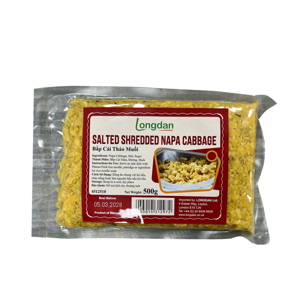 Longdan Salted Shredded Napa Cabbage 500g (Case 20)
