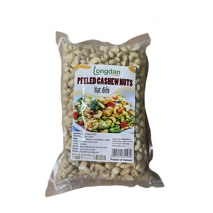 LONGDAN Peeled Cashew Nuts 1kg (Case 20)