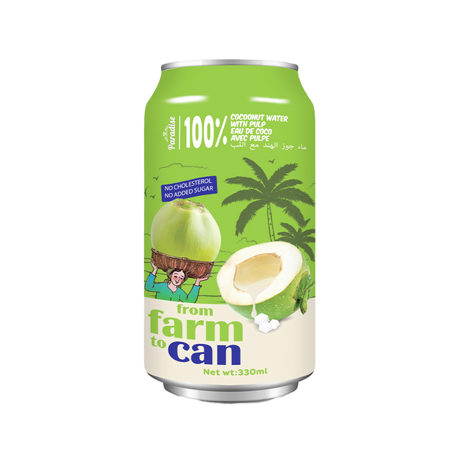 THANH CONG VINA Coconut Water With Pulp 330ml (Case 24)