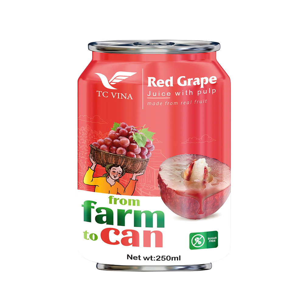 THANH CONG VINA Red Grape Juice With Pulp 250ml (Case 30)