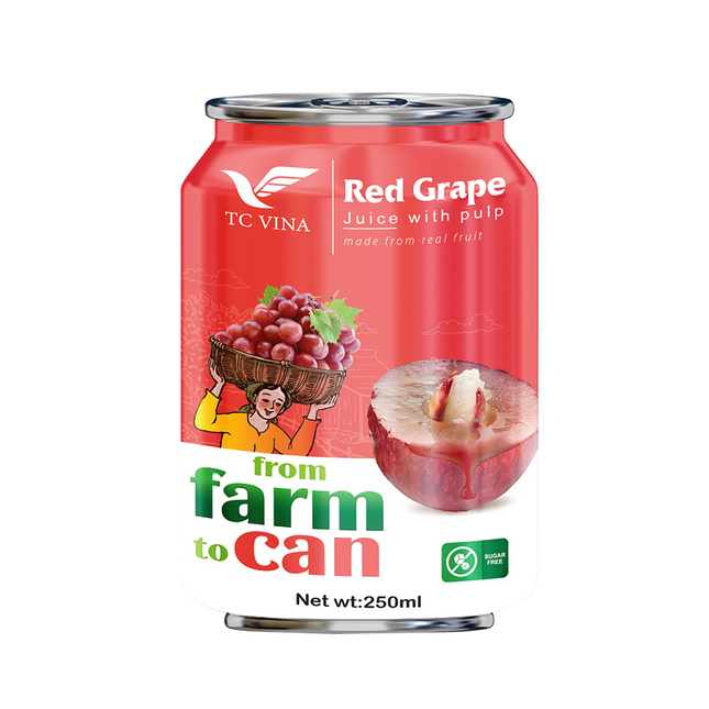 THANH CONG VINA Red Grape Juice With Pulp 250ml (Case 30)