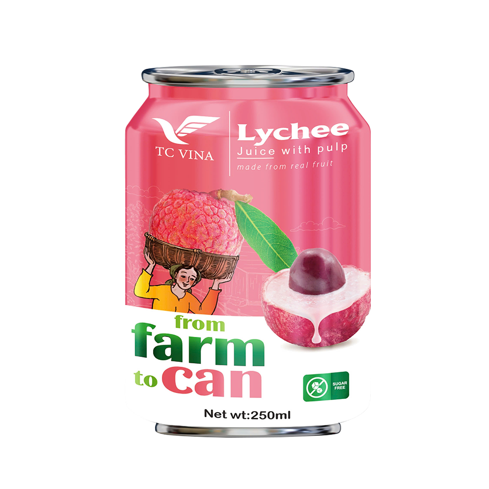 THANH CONG VINA Lychee Juice With Pulp 250ml (Case 30)