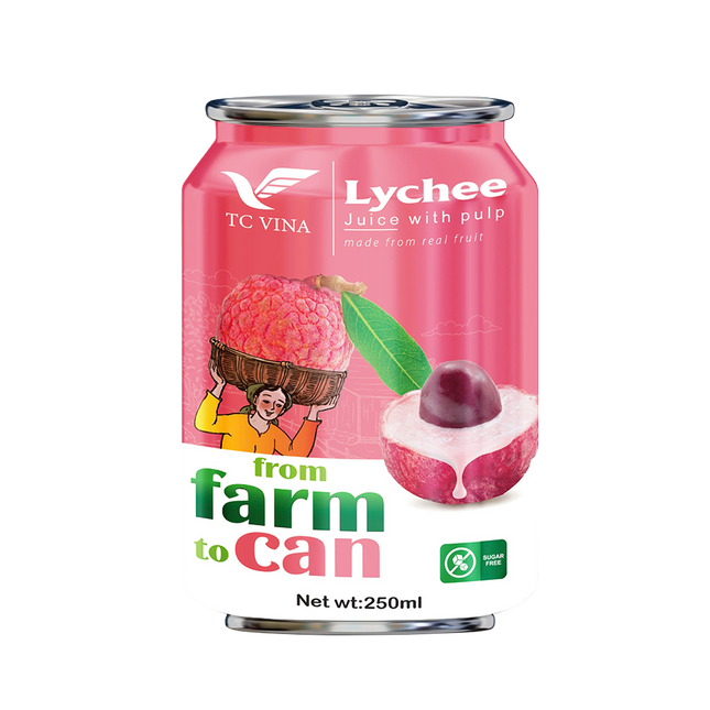 THANH CONG VINA Lychee Juice With Pulp 250ml (Case 30)