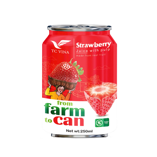 THANH CONG VINA Strawberry Juice With Pulp 250ml (Case 30)