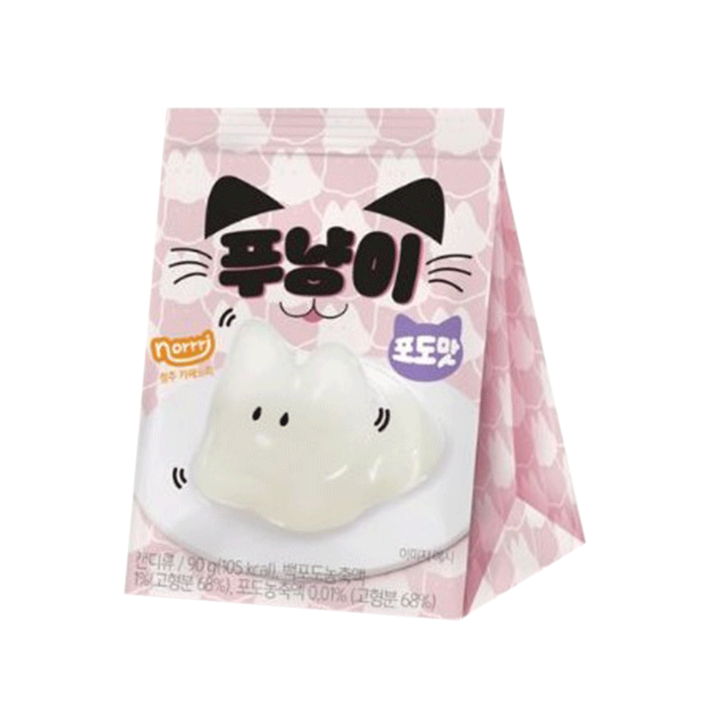 GSR Cat Shape Pudding Jelly Grape 90g (Case 72)