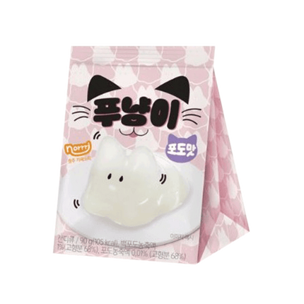GSR Cat Shape Pudding Jelly Grape 90g (Case 72)