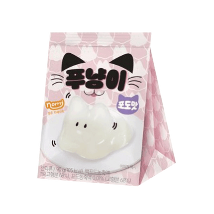 GSR Cat Shape Pudding Jelly Grape 90g (Case 72)