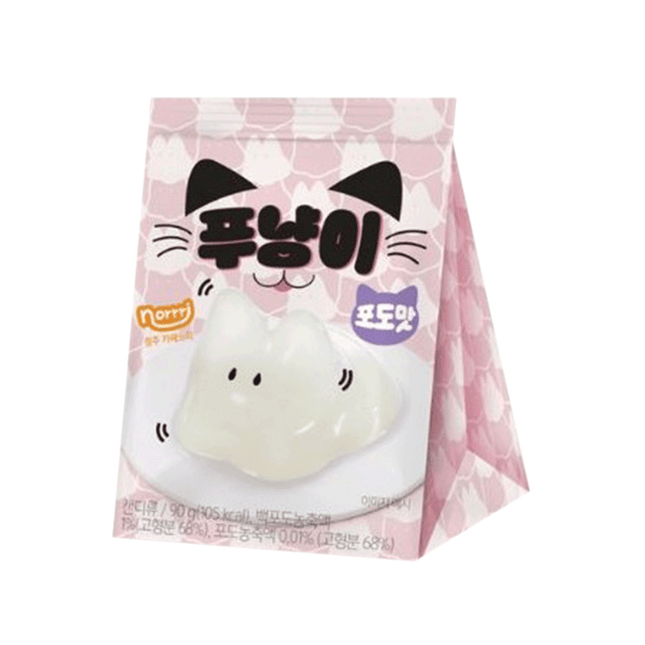 GSR Cat Shape Pudding Jelly Grape 90g (Case 72)