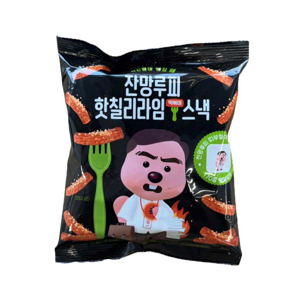 ZANMANG Loppy Chili Lime Topokki Snack 80g (Case 12)