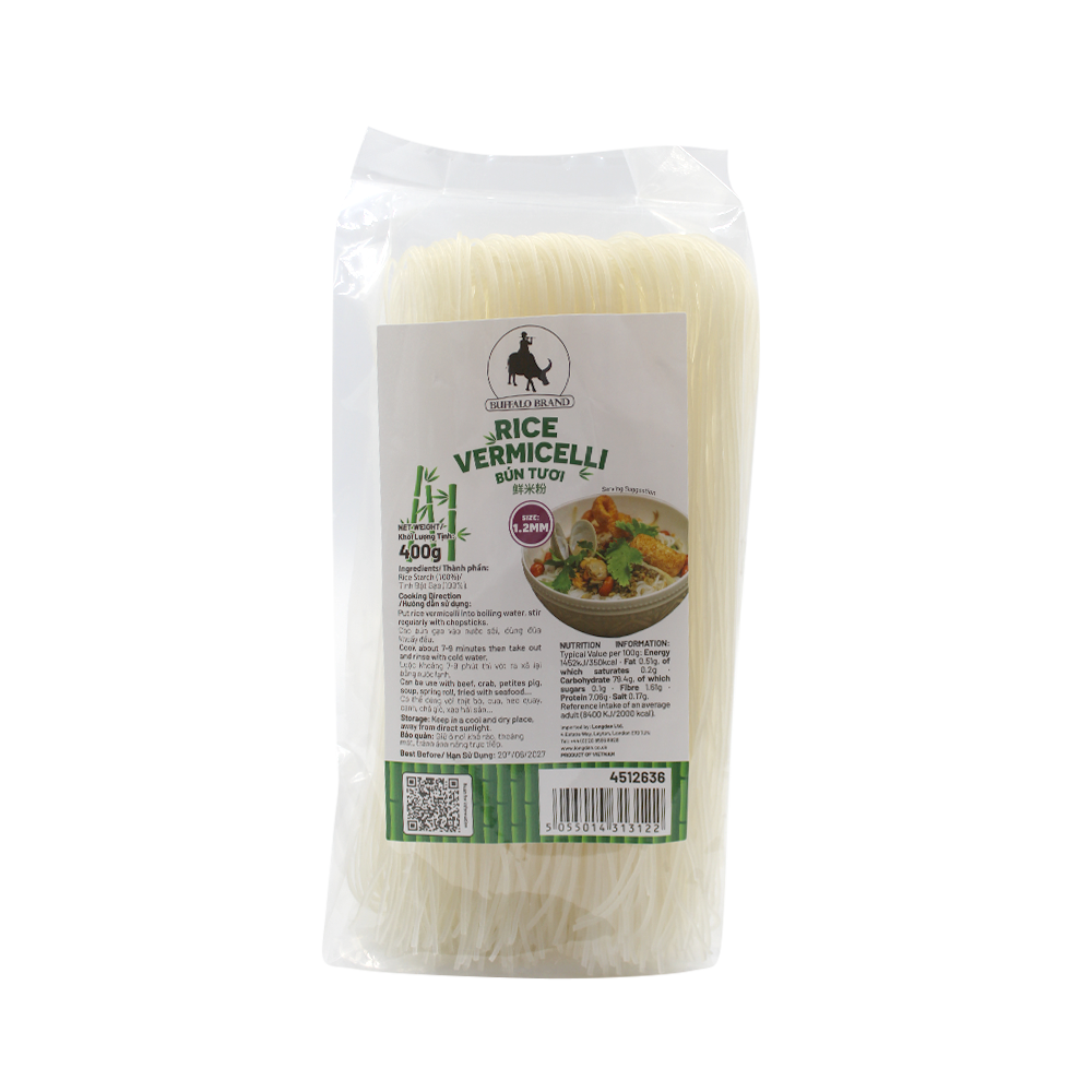 BUFFALO Rice Vermicelli 1.2mm 400g (Case 25)