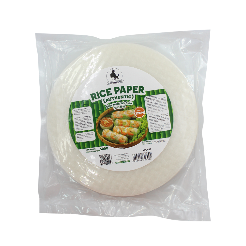 BUFFALO Rice Paper (Authentic) 22cm 500g (Case 20)