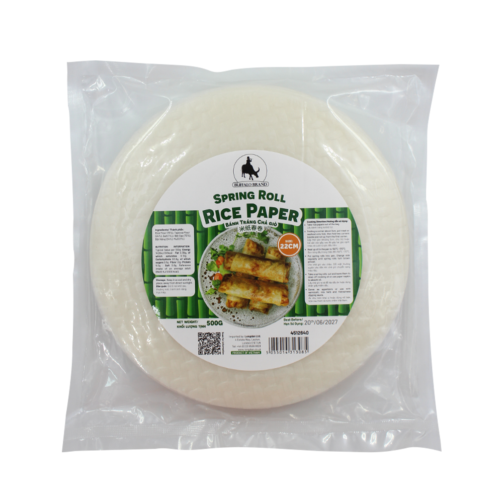 BUFFALO Spring Roll Rice Paper 22cm 500g (Case 20)