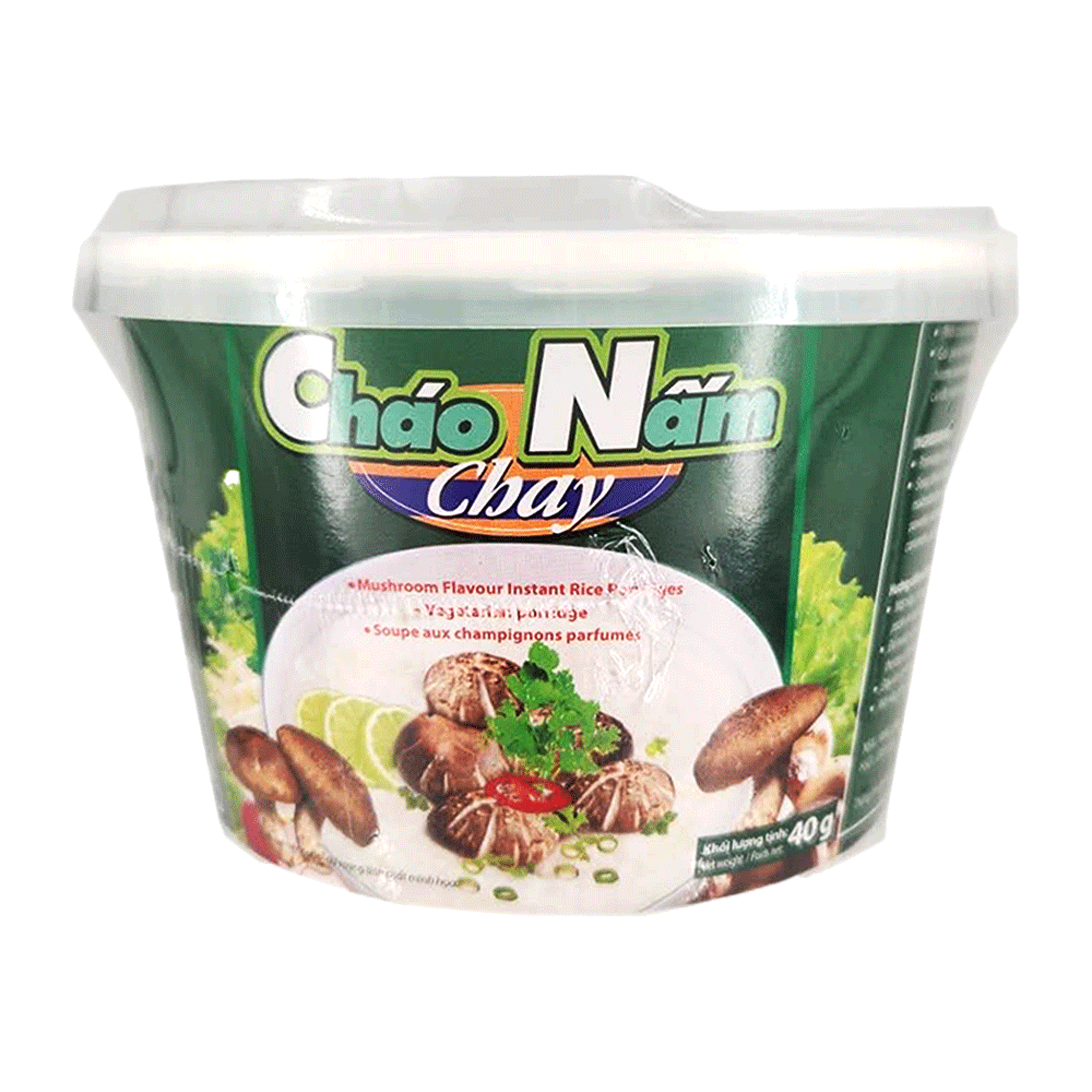 HUONG XUA Mushroom Flavour Instant Porridge 40g (Case 6)