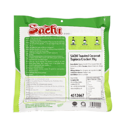 SACHI Toasted Coconut Tapioca Cracker 70g (Case 50)