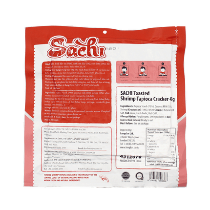 SACHI Toasted Shrimp Tapioca Cracker 45g (Case 50)
