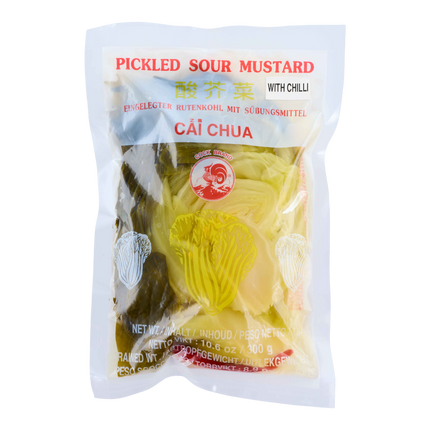 COCK BRAND Pickled Sour Mustard  with Chilli 300g (Case 36)