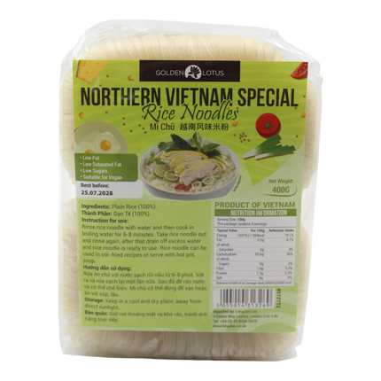 GOLDEN LOTUS Northern Vietnam Special Rice Noodles 400g (Case 20)