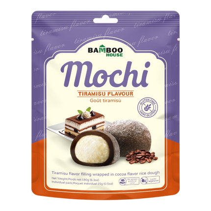 Bamboo House Tiramisu Flavor Mochi 180g (Case 30)
