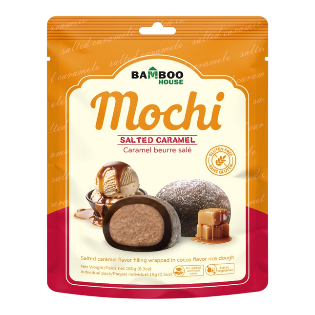 Bamboo House Salted Caramel Flavor Mochi 180g (Case 30)