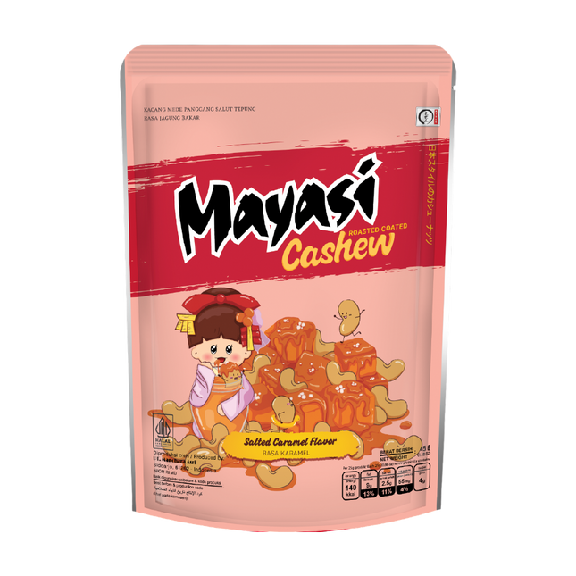 Mayasi Cashew Salted Carmel Flv 45g (Case 40)