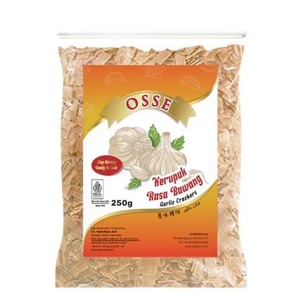 Osse Raw Garlic Crackers 250g (Case 25)