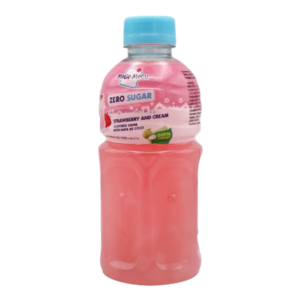 MOGU MOGU Nata De Coco Drink Strawberry & Cream Flavour Zero Sugar 320ml (Case 24)