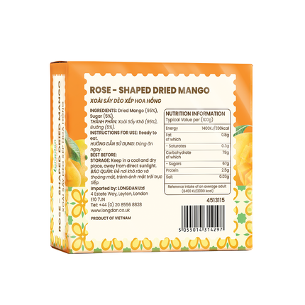 LONGDAN Rose - Shaped Dried Mango 350g (Case 20)