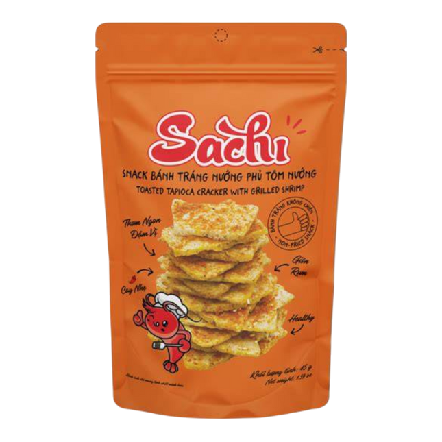 SACHI Toasted Tapioca Cracker With Grilled Shrimp 45g (Case 50)