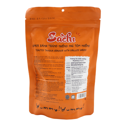 SACHI Toasted Tapioca Cracker With Grilled Shrimp 45g (Case 50)