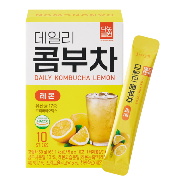 DANONGWON Daily Kombucha Lemon 10 Sticks 50g (Case 12)