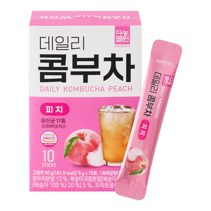 DANONGWON Daily Kombucha Peach 10 Sticks 50g (Case 12)