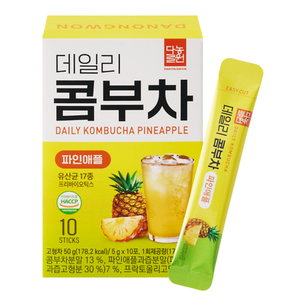DANONGWON Daily Kombucha Pineapple 10 Sticks 50g (Case 12)