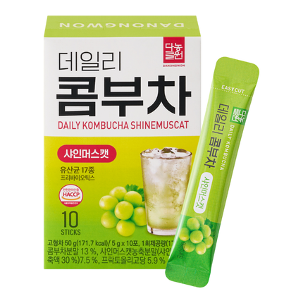 DANONGWON Daily Kombucha Shine Muscat 10 Sticks 50g (Case 12)