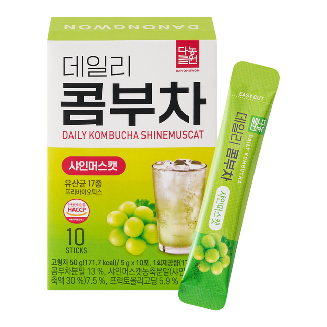 DANONGWON Daily Kombucha Shine Muscat 10 Sticks 50g (Case 12)