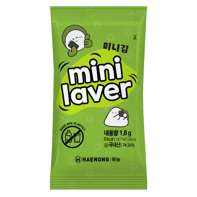 HAENONG Trayless Seaweed Snack 20pcs 36g (Case 24)