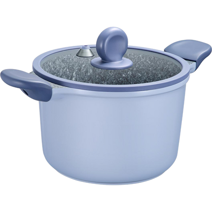 COOKER KING Blue Granite Aluminum High Casserole Set 22cm (Case 6)