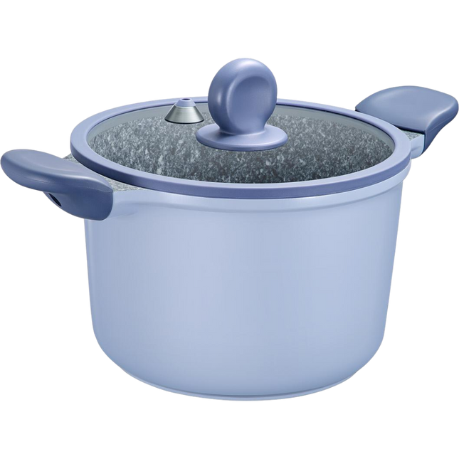 COOKER KING Blue Granite Aluminum High Casserole Set 22cm (Case 6)