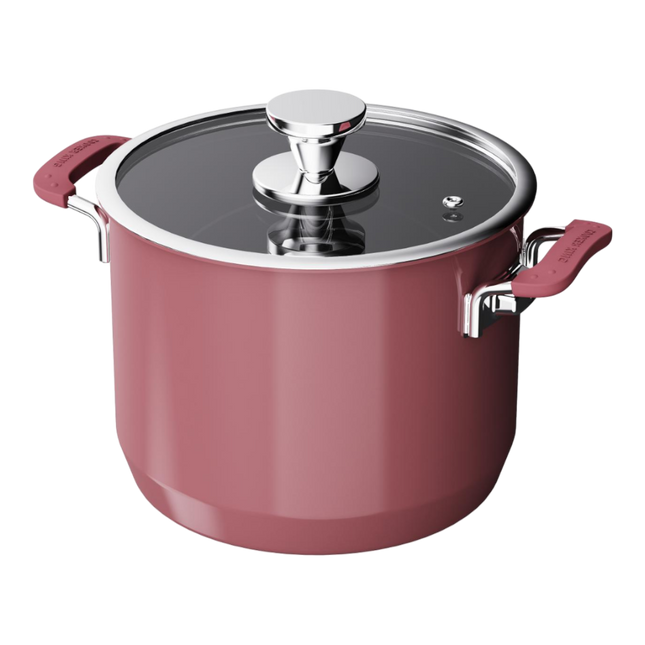 COOKER KING Stainless Steel Enameled High Casserole 22cm (Case 4)