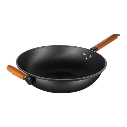 COOKER KING Chinese Carbon Steel Wok 34cm (Case 10)