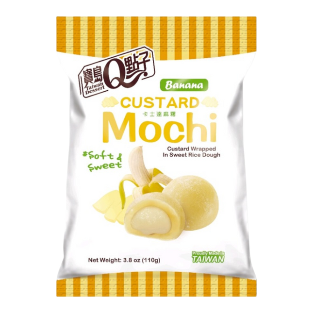 Q TAIWAN DESSERT MOCHI - Banana Flavour 110g (Case 24)