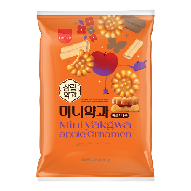 SAMLIP Mini Yakgwa Cookie Apple and Cinnamon 200g (Case 20)