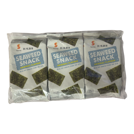 SAMLIP Crispy Seaweed Snacks Original Flavour (3pcs) 12g (Case 24)