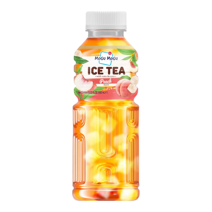 MOGU MOGU Nata De Coco Drink Peach Flavour Ice Tea 450ML (Case 24)