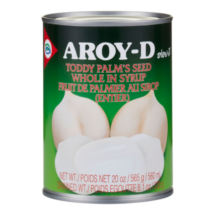 AROY-D Canned Toddy Palm in Syrup (Whole) 565g (Case 24)