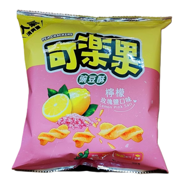 Lian Hwa Foods - Pea Crackers (Lemon Pink Salt Flavor)48g (Case 12)